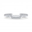 Round Diamond Half-Eternity Wedding Band in 14K White Gold
