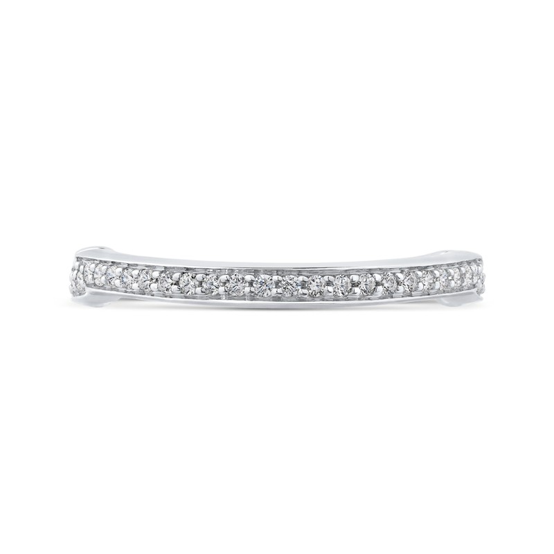 Round Diamond Wedding Band in 14K White Gold