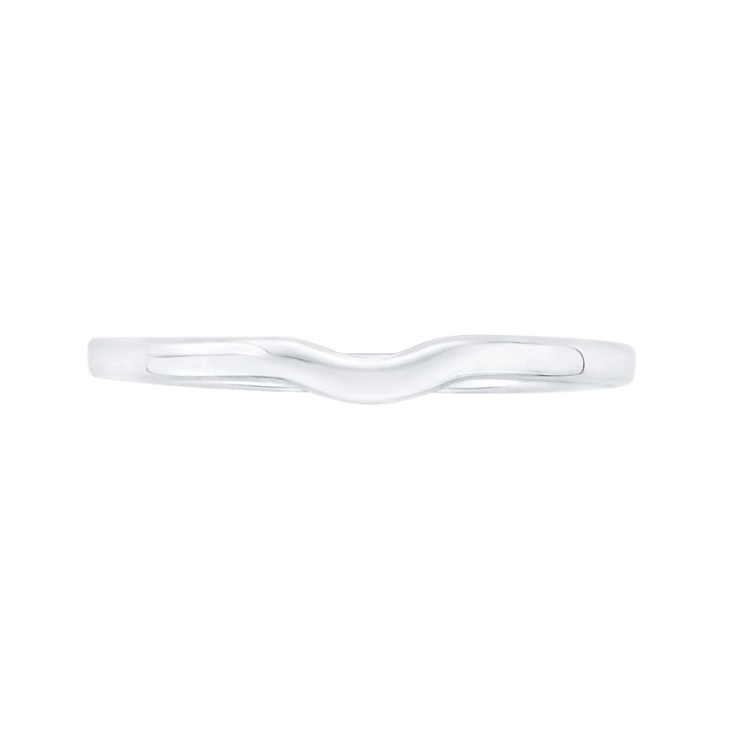 Plain Wedding Band in 14K White Gold