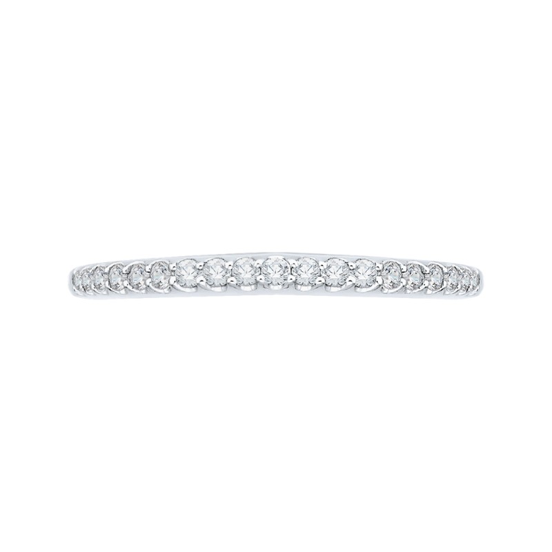 Round Diamond Wedding Band in 14K White Gold