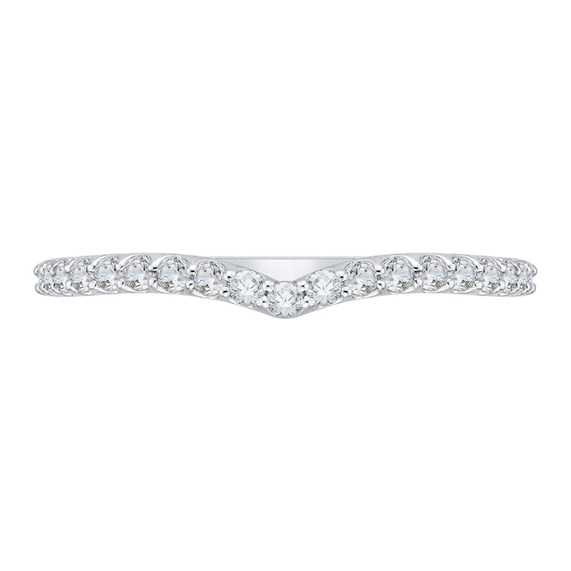 Round Diamond Wedding Band in 14K White Gold