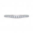 Round Diamond Half-Eternity Wedding Band in 14K White Gold