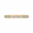 Round Diamond Half-Eternity Wedding Band in 14K Two Tone Gold