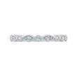 Round Half Run Diamond Wedding Band in 14K White Gold