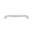 3/4 Run Round Diamond Wedding Band in 14K White Gold