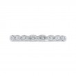 Diamond Wedding Band with Milgrain 14K White Gold