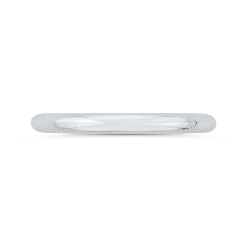 Plain Wedding Band in 14K White Gold