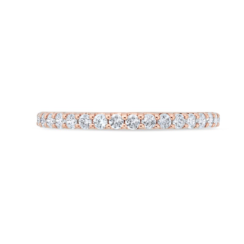 Diamond Wedding Band in 14K Rose Gold