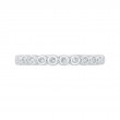 Bezel Set Diamond Wedding Band with Round Shank in 14K White Gold