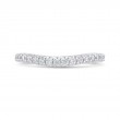 Round Diamond Half-Eternity Wedding Band in 14K White Gold