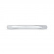 Plain Wedding Band with Round Shank in 14K White Gold