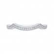 Round Diamond Half-Eternity Wedding Band in 14K White Gold