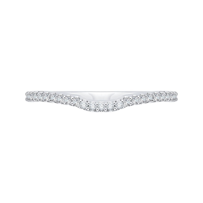 Round Diamond Wedding Band in 14K White Gold