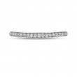 Round Diamond Half-Eternity Wedding Band in 14K White Gold