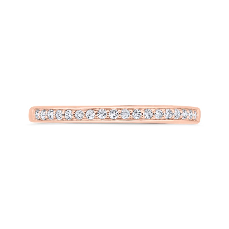 Diamond Wedding Band in 14K Rose Gold