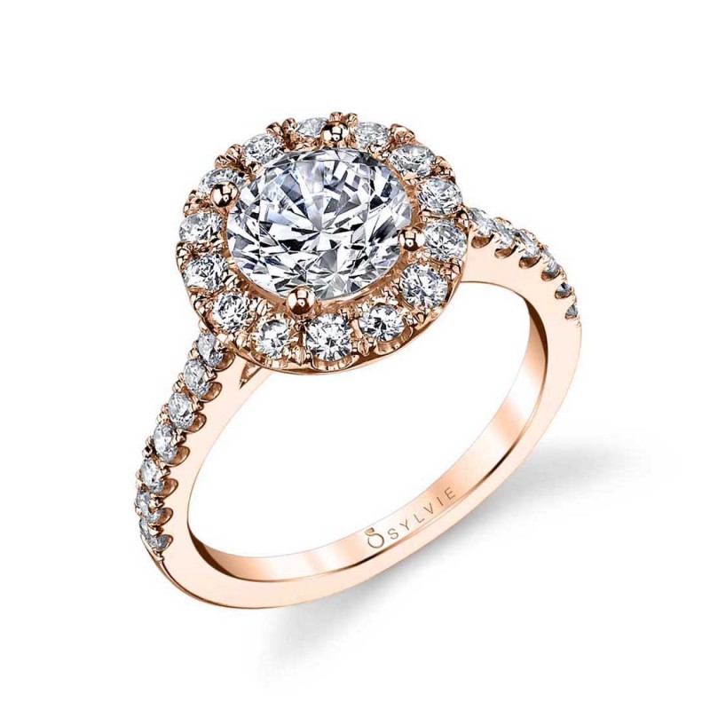 Round Cut Classic Halo Engagement Ring - Jacalyn