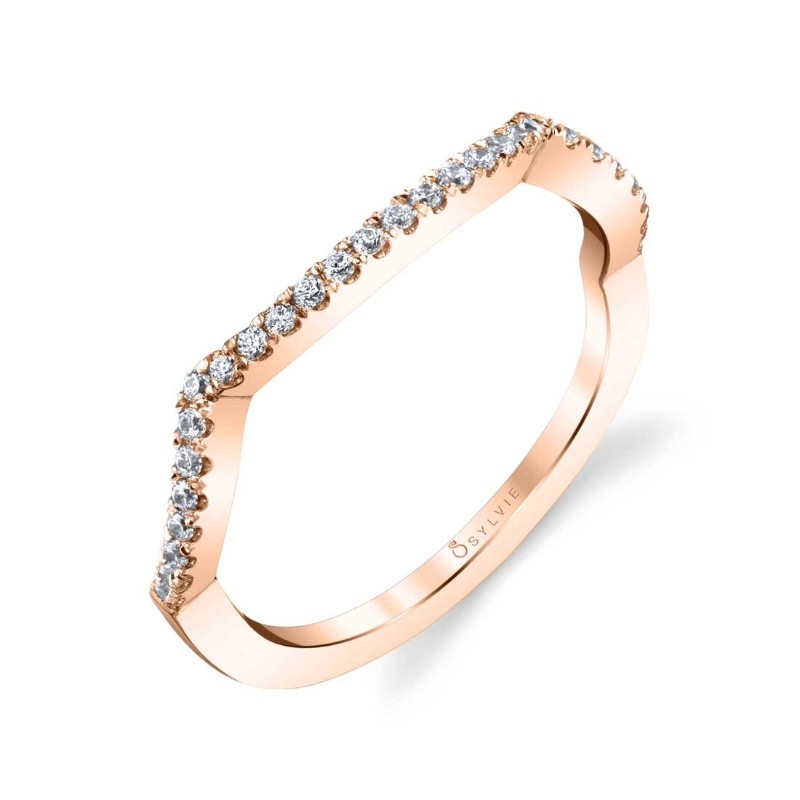 Contoured Wedding Band - Scarlett