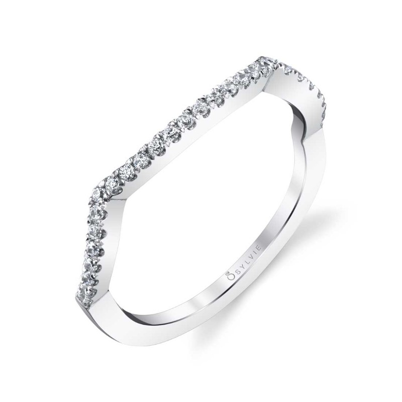 Contoured Wedding Band - Scarlett