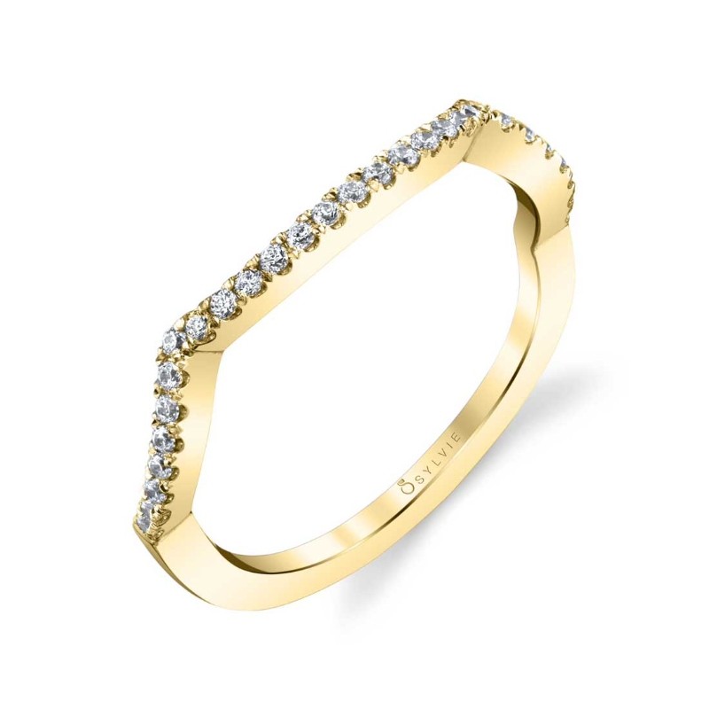 Contoured Wedding Band - Scarlett