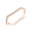 Round Cut Contoured Wedding Band - Agnia