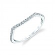 Round Cut Contoured Wedding Band - Agnia