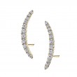 Curved Diamond Ear Climbers