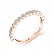 Delicate Rose Gold Stackable Diamond Band - Selma