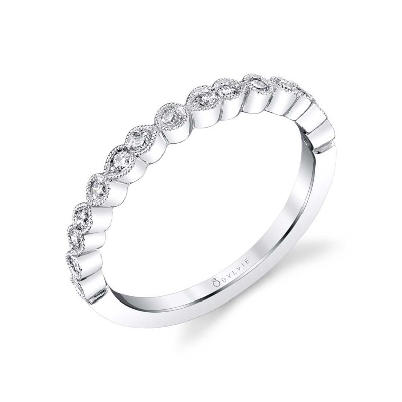 Delicate Stackable Diamond Band - Selma