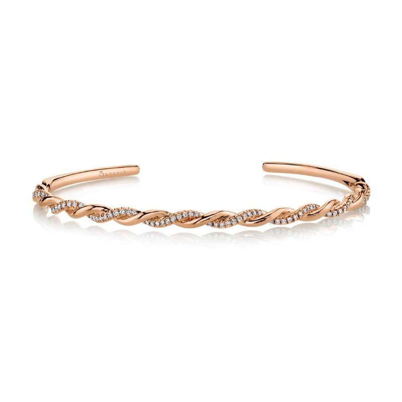 Spiral Diamond Bangle