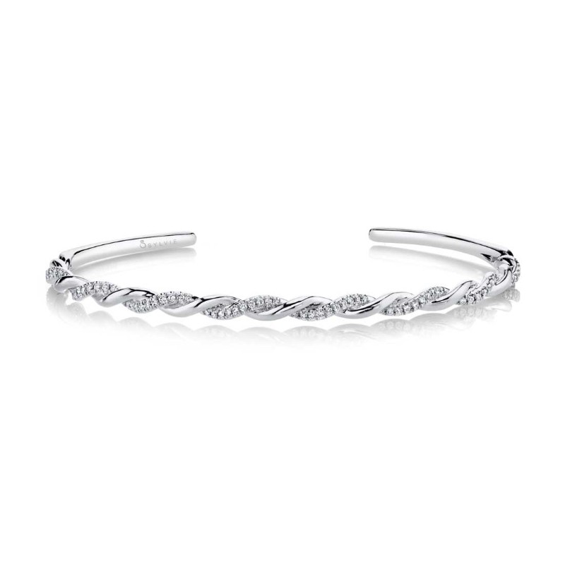 Spiral Diamond Bangle