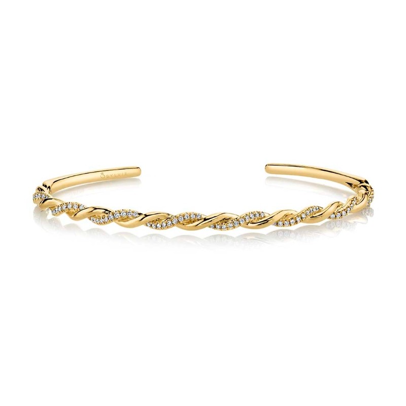 Spiral Diamond Bangle