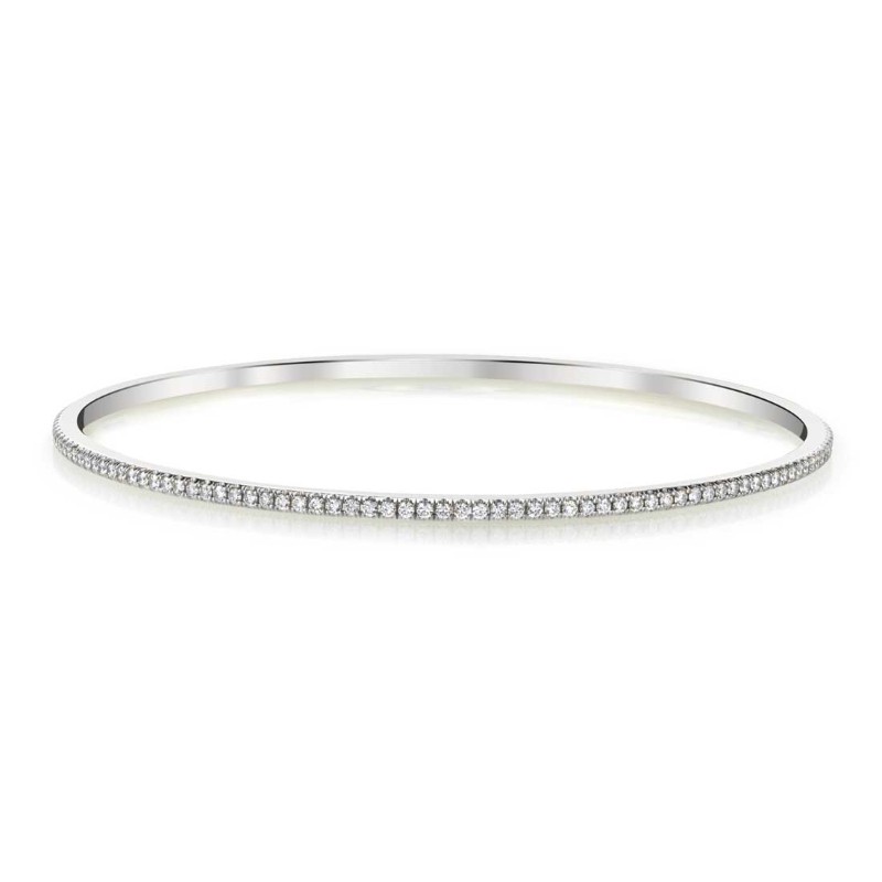 Slip On Diamond Eternity Bangle