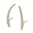 Elegant Pronged Diamond Ear Climbers