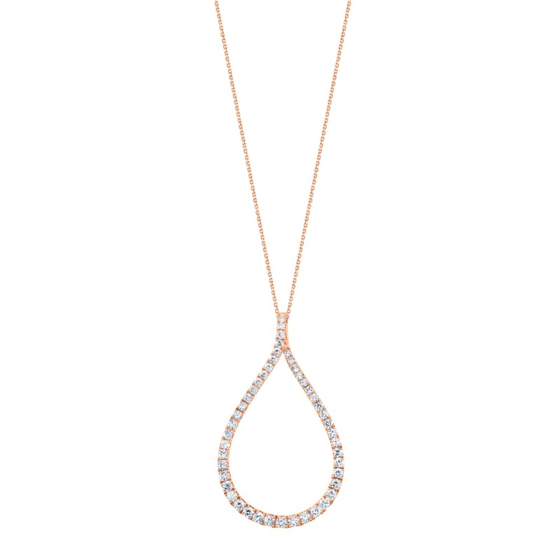 Diamond Hoop Necklace - .50 Carats