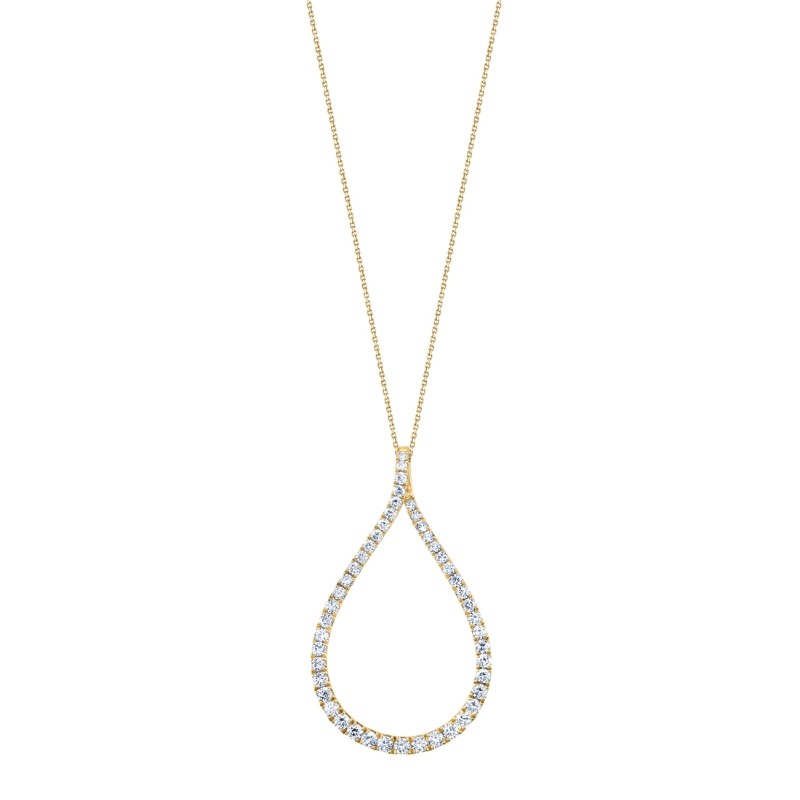 Diamond Hoop Necklace - .50 Carats