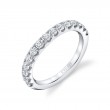 Wide Band Diamond Wedding Band - Andrea