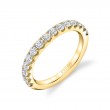 Wide Band Diamond Wedding Band - Andrea