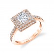 Princess Cut Classic Double Halo Engagement Ring - Melodie