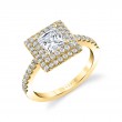Princess Cut Classic Double Halo Engagement Ring - Melodie