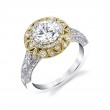 Vintage Inspired Engagement Ring Two Tone - Thea
