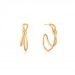 ANIA HAIE 14K GOLD PLATED ON STERLING SILVER KNOT STUD HOOP EARRINGS