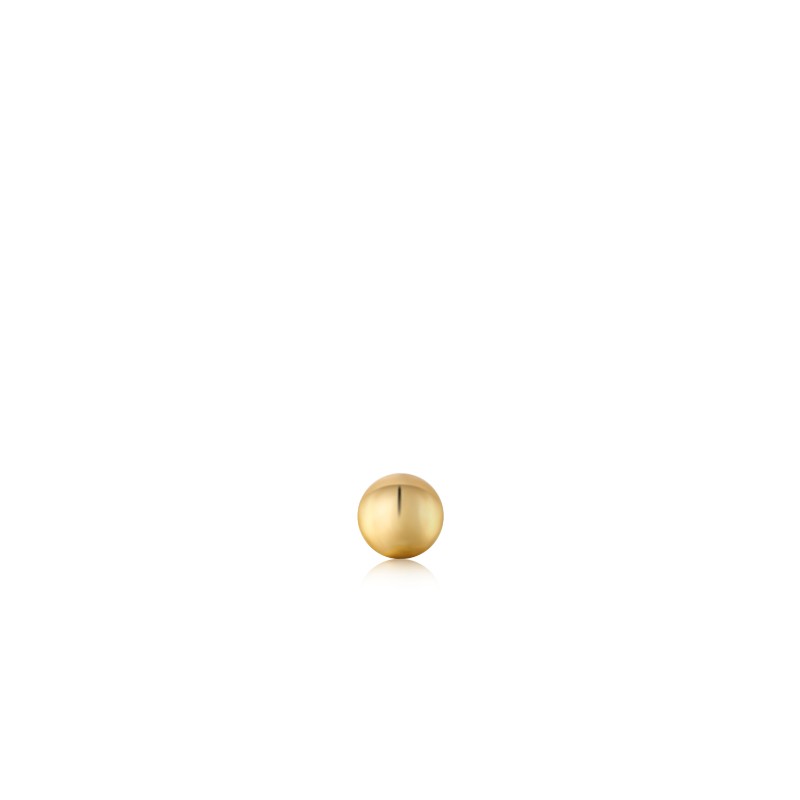 Gold Mini Sphere Barbell Single Earring
