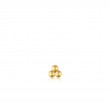 Gold Triple Ball Barbell Single Earring