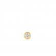 Gold Sparkle Bezel Barbell Single Earring