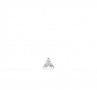 Silver Trio Sparkle Barbell Single Earring