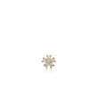 Gold Sparkle Flower Barbell Single Earring