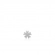 Silver Sparkle Flower Barbell Single Earring