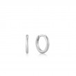 Silver Smooth Huggie Hoop Earrings