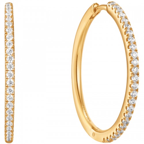 ANIA HAIE 14K GOLD PLATED ON STERLING SILVER GLAM HOOP EARRINGS