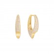 Gold Pav?Arrow Hoop Earrings